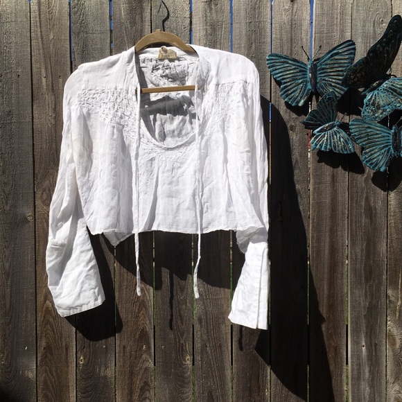 IF BY SEA Los Angeles white crop top - Picture 2 of 8